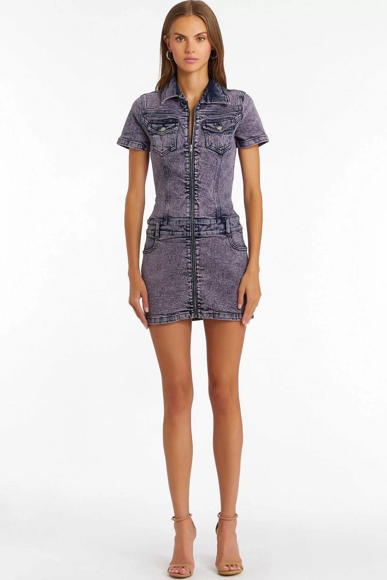 Hot Bianca Denim Dress Women Mini Dresses