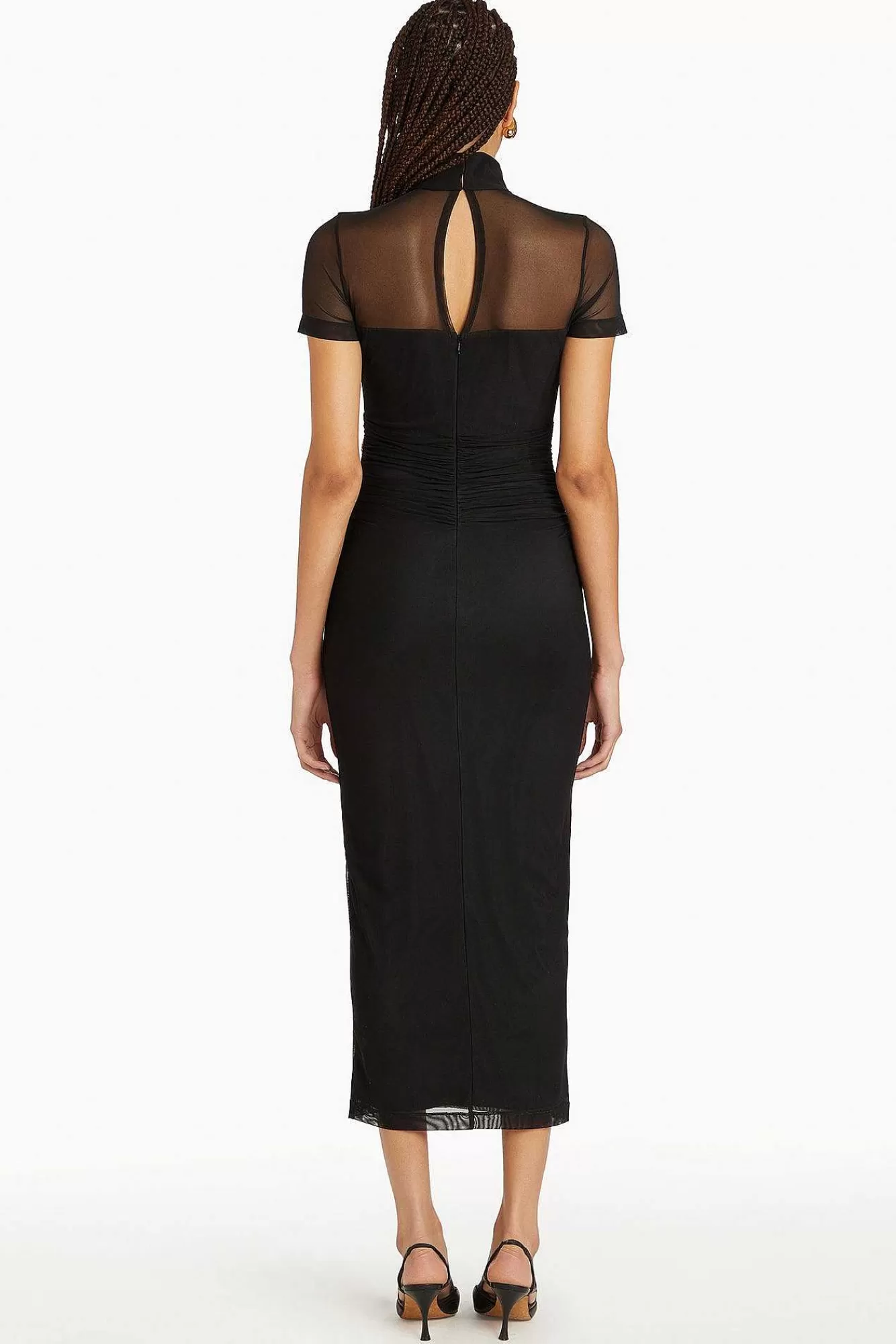 Hot Dominique Dress In Mesh Women Midi Dresses